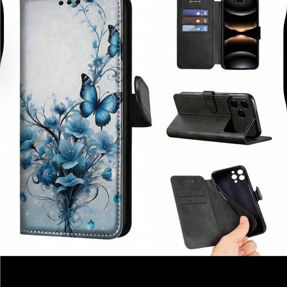 Blue Butterfly Floral Phone Case
